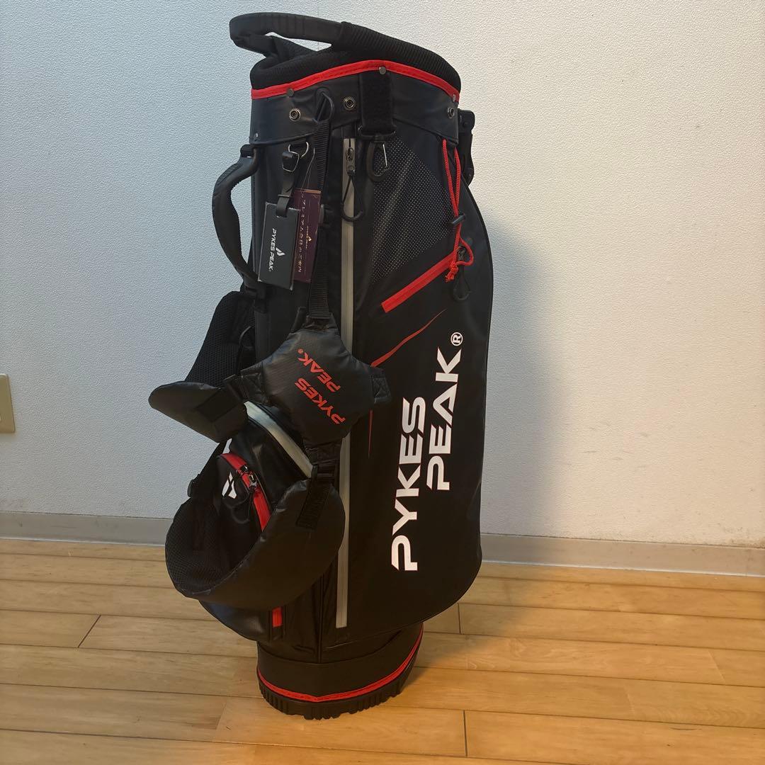PYKES PEAK キャディバッグ 黒/赤