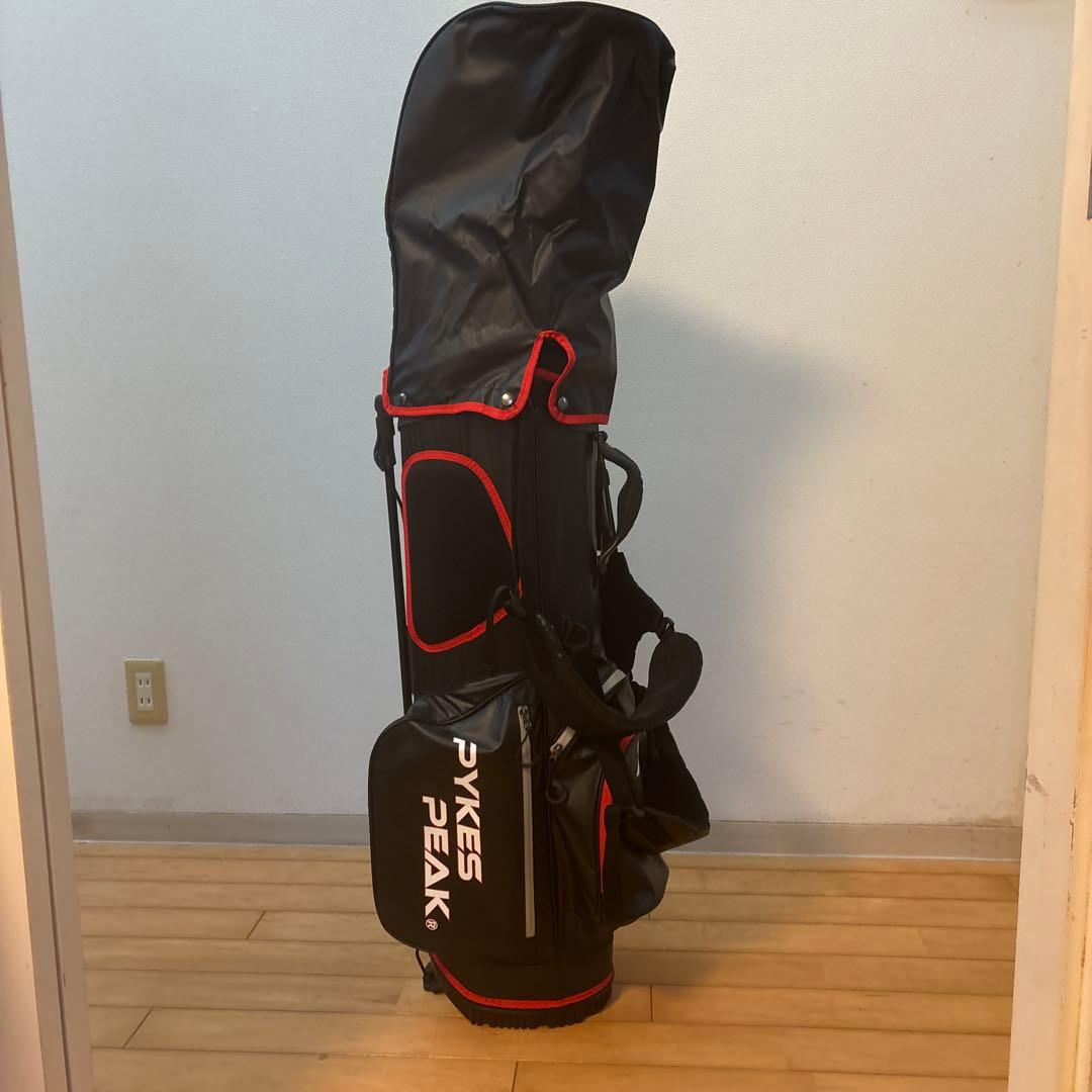 PYKES PEAK キャディバッグ 黒/赤