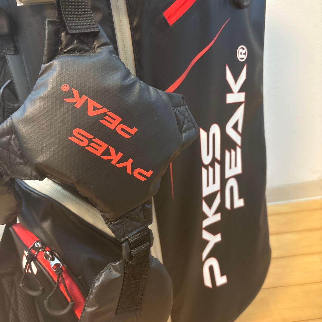 PYKES PEAK キャディバッグ 黒/赤