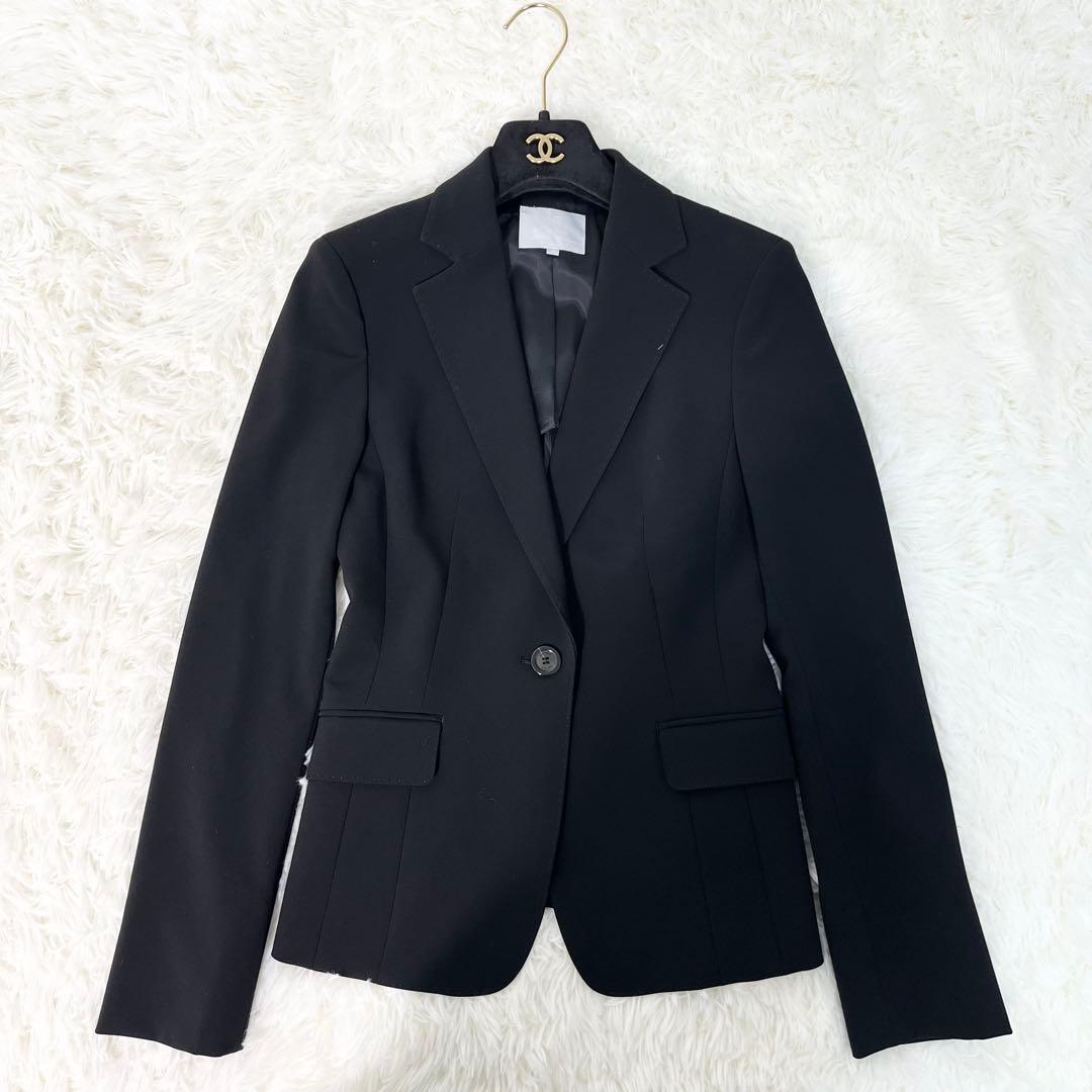 ししまる23区 パンツスーツ テーラードジャケット 裾フレア ブラック S