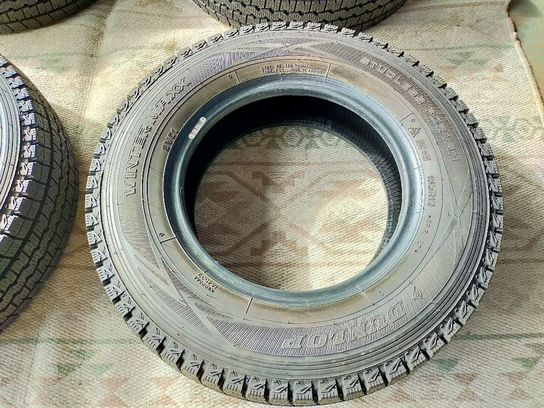 トラック用　スタッドレス　155R12　　8PR 2022年製　4本　山あり