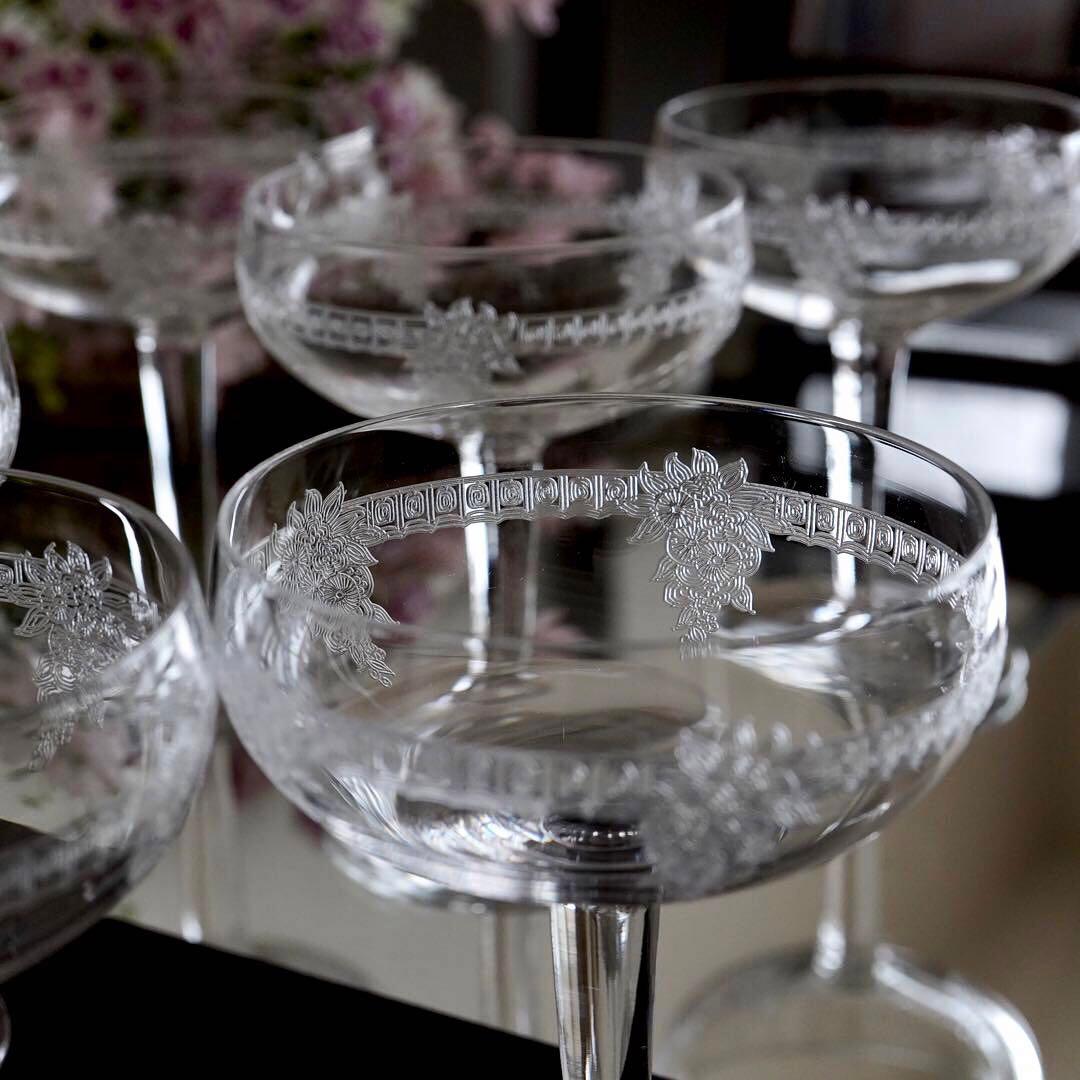 美品★極希少オールドサンルイ★COLIコリ★シャンパンクープ グラス★6脚★レア