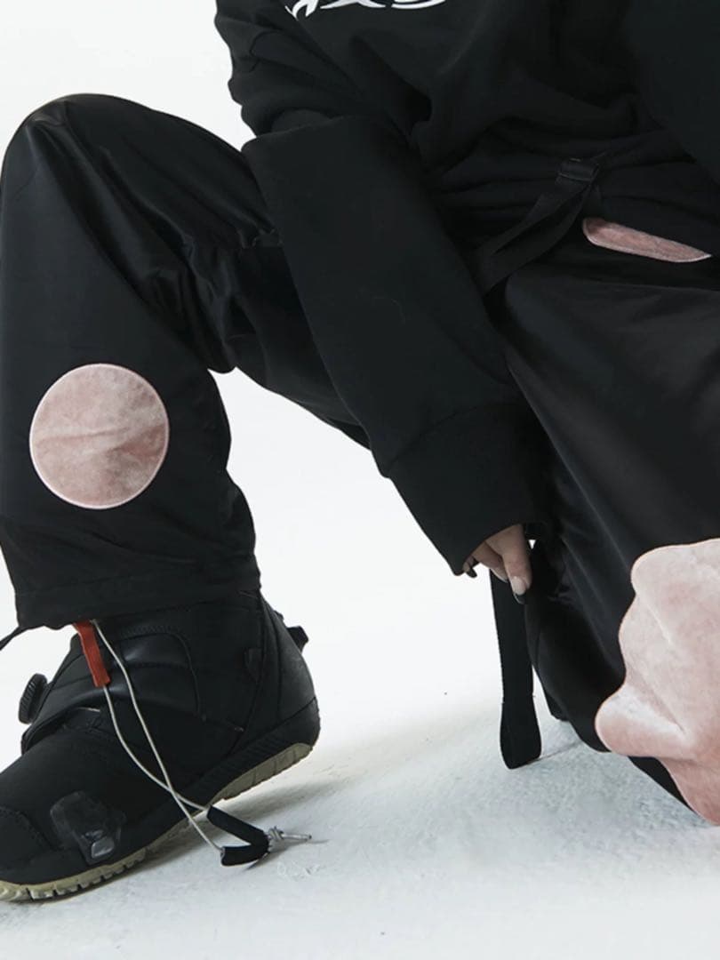 新品未使用 ベルベット調 ドット柄 スキーパンツ M 男女兼用 日常使用可
