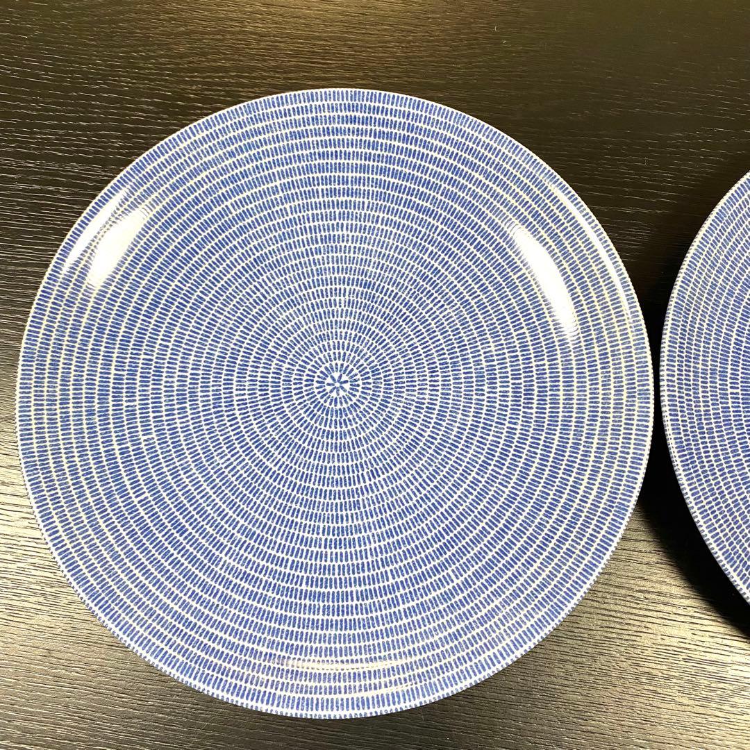 アラビア24hアベックプレート　26cmブルー　2枚セット　旧刻印　新品