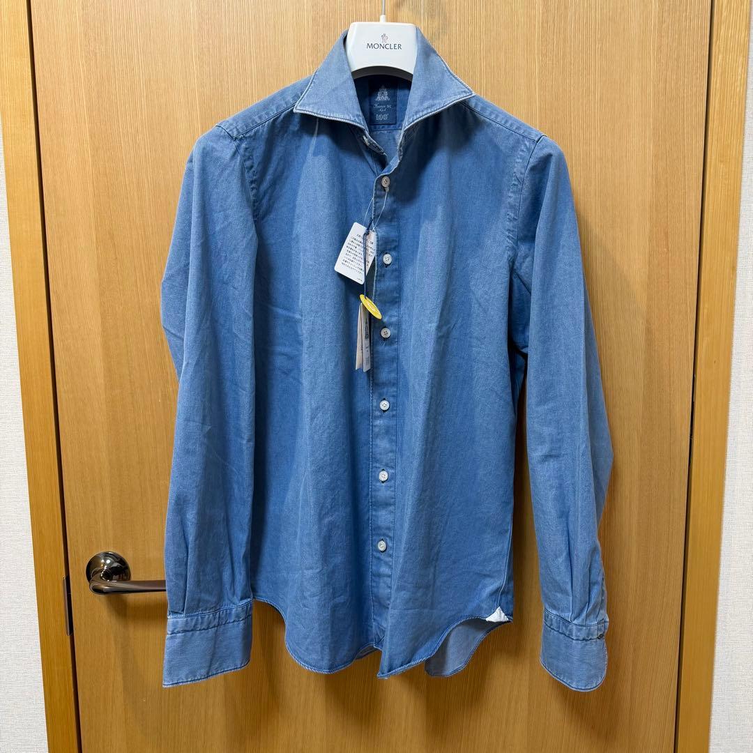 『三越購入・未使用』FINAMORE＜フィナモレ＞ デニムシャツ\
