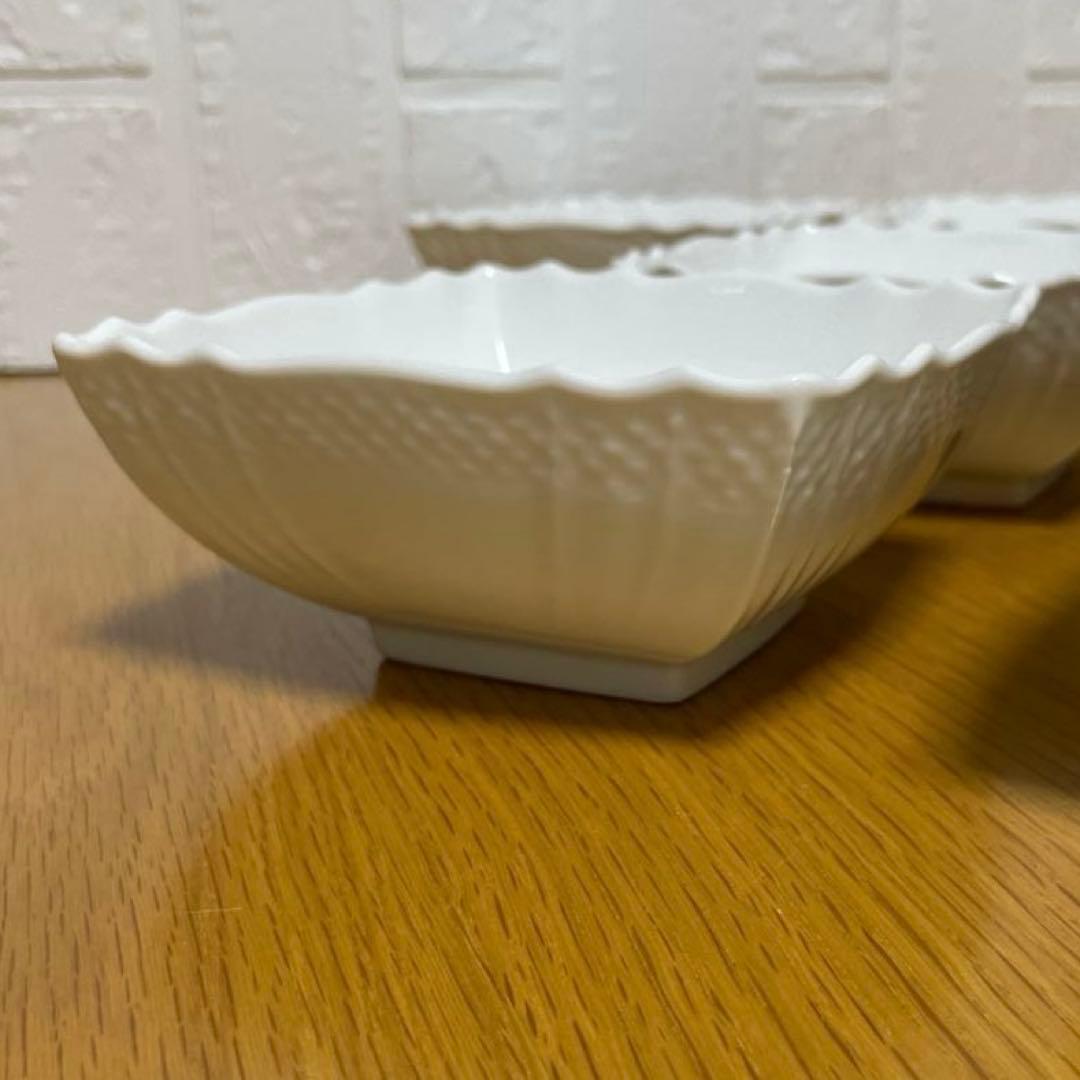 美品❗️リチャードジノリ　ベッキオホワイト　スクエアボウル　6個セット❗️