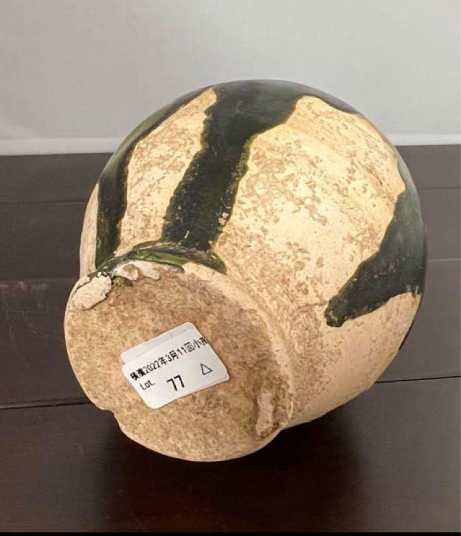 年代物 中国古美術•唐の時期三彩壺 唐三彩y602