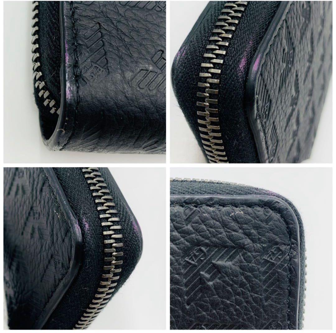 専用★EMPORIO ARMANI ラウンドジップ 型押し長財布★008