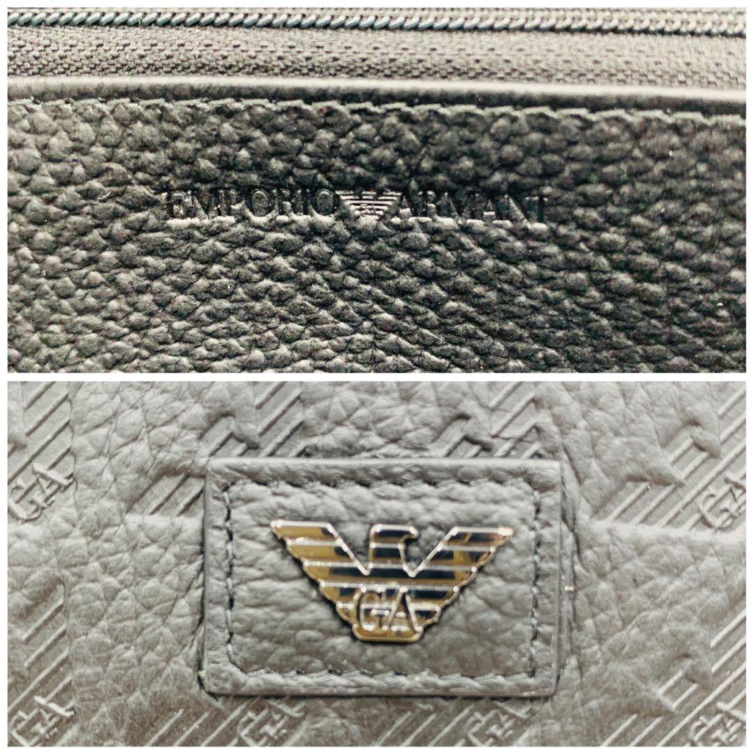 専用★EMPORIO ARMANI ラウンドジップ 型押し長財布★008