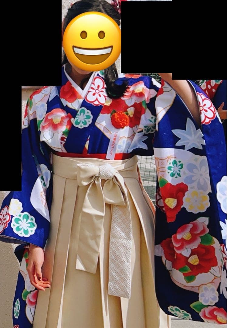 二尺袖着物・袴4点セット 小学生卒業式