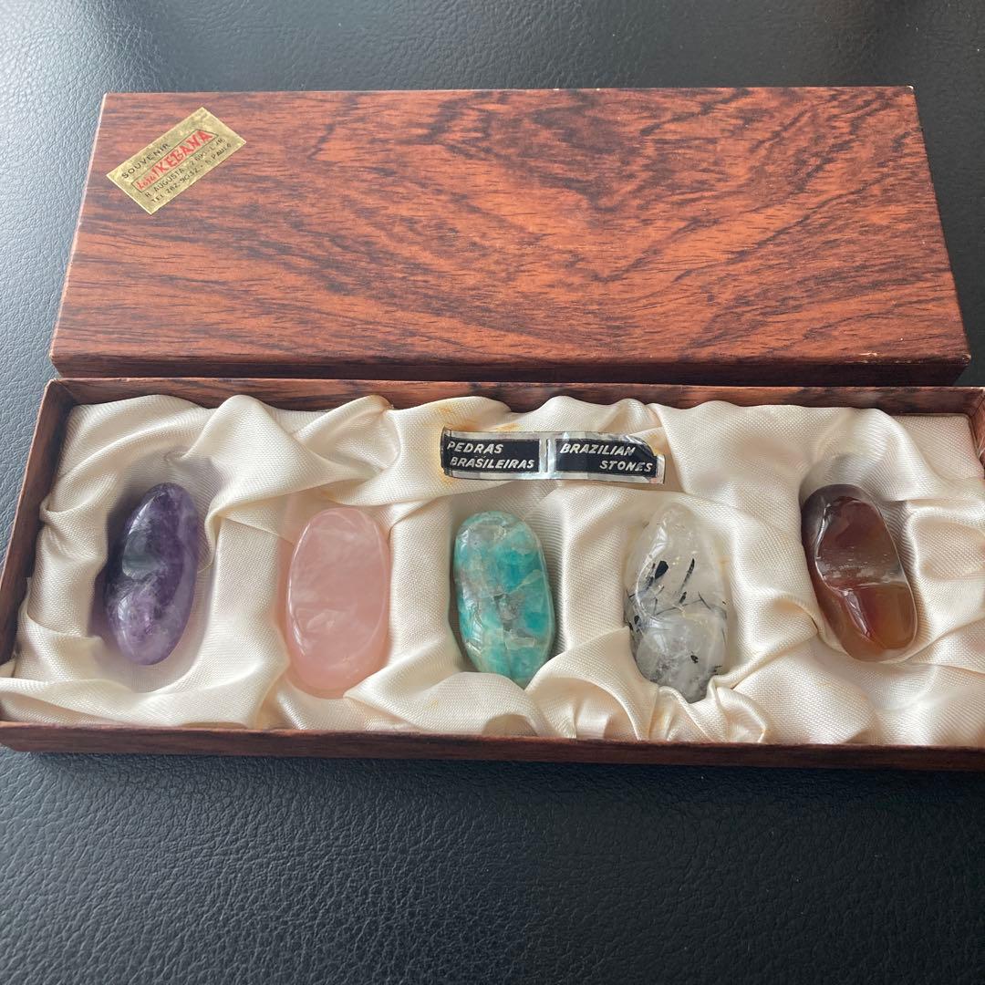 お箸置き　５種類のストーン　石　インテリア　アンティーク