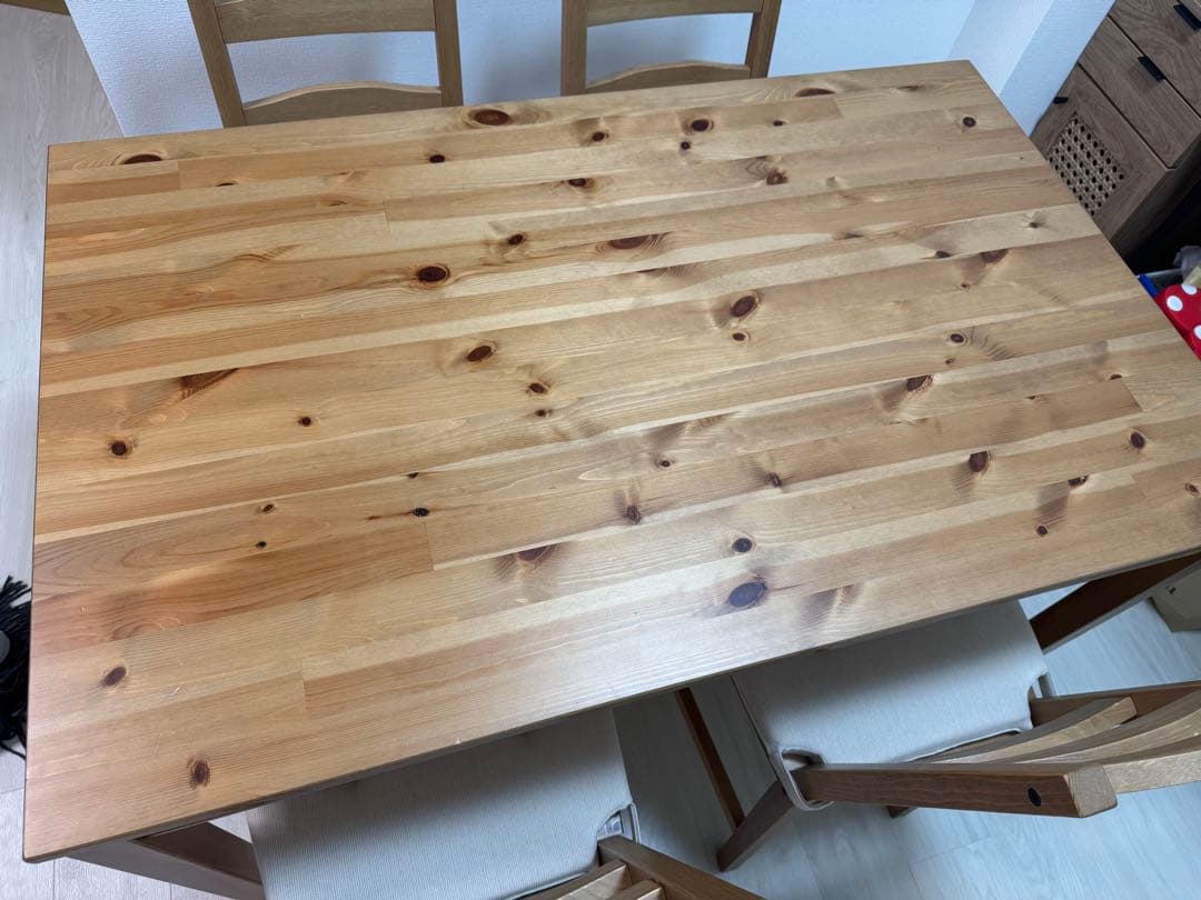 【引き取り限定】IKEA ヨックモック ダイニングテーブル＋椅子4脚セット