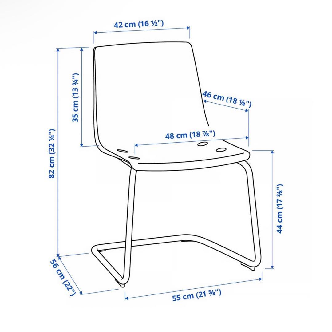 IKEA チェア トービアス 透明 ダイニング クリア TOBIAS d5105