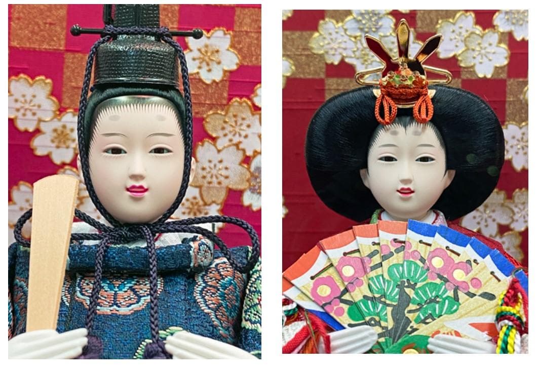 特別奉仕品 芥子親王 赤塗り 花梨ボカシケース入 雛人形 ひな人形 海外土産