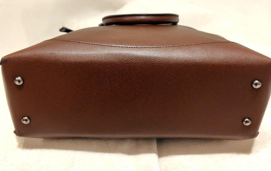 F.CLIO エフクリオ　2wayトートバッグ ビジネスバッグ　ブラウン　レザー