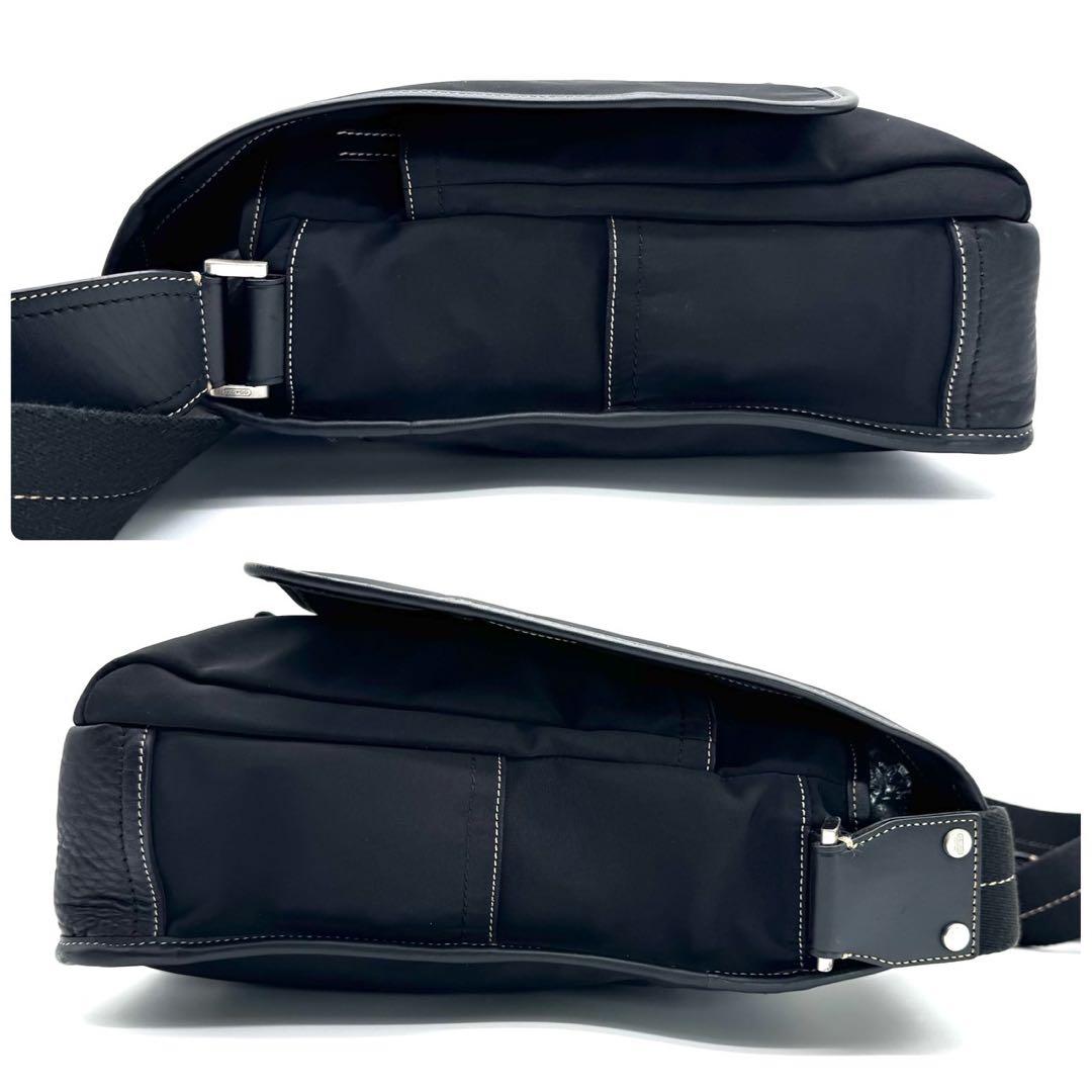 極美品✨コーチ ショルダーバッグ クロスボディ ブラック ナイロン ビジネス