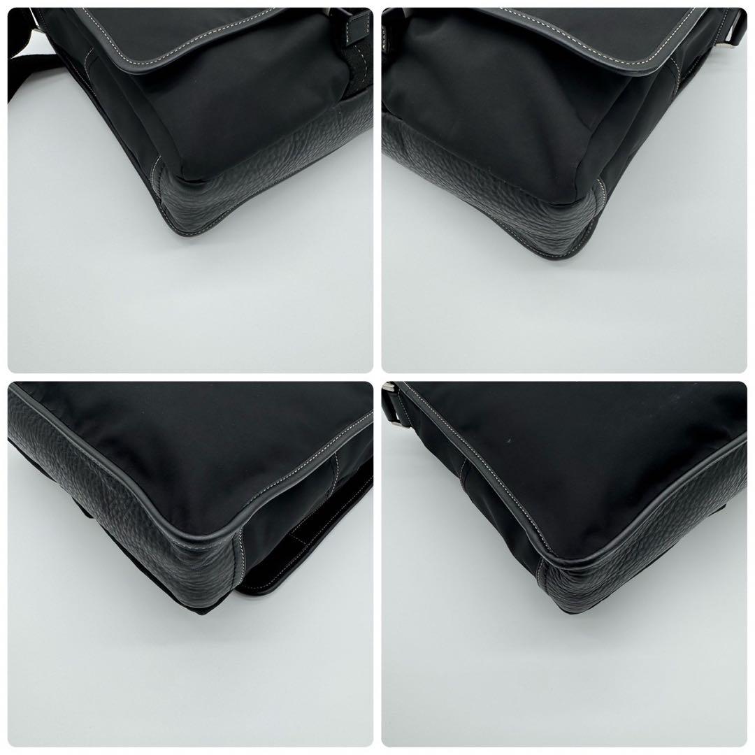 極美品✨コーチ ショルダーバッグ クロスボディ ブラック ナイロン ビジネス