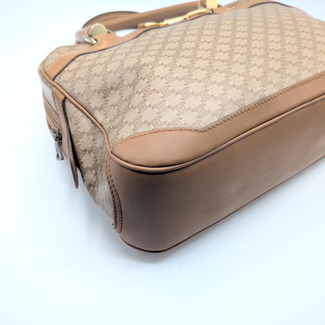 良品✨セリーヌ ミニボストンバッグ マカダム PVC ベージュ GI