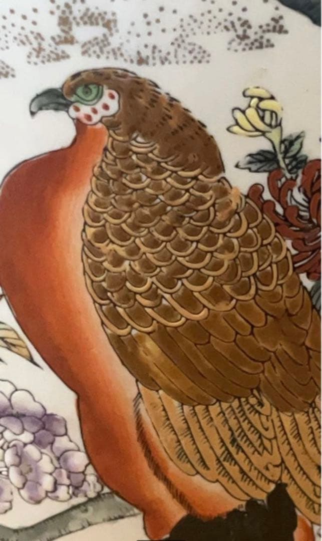 【セール】極上品　希少★飾壺 蓋付き壺 沈香壺 金襴極彩色 花鳥高さ約130cm