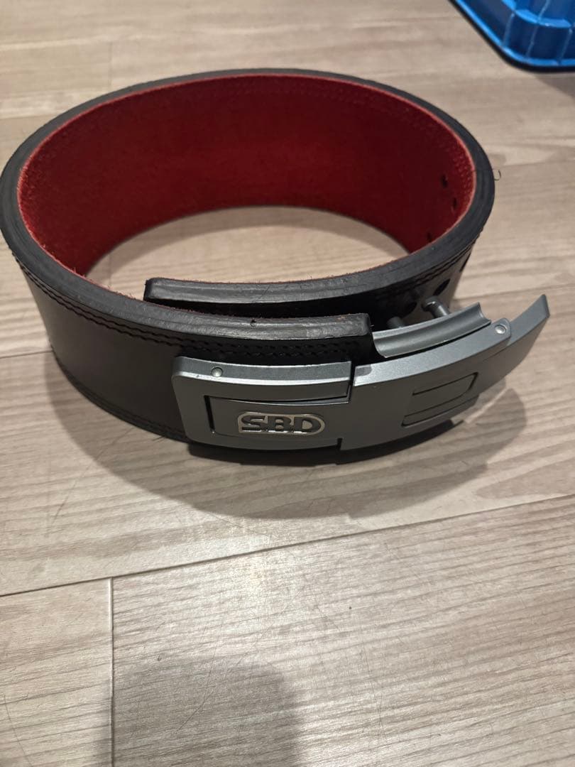 SBD パワーベルト 黒/赤 13mm Sサイズ