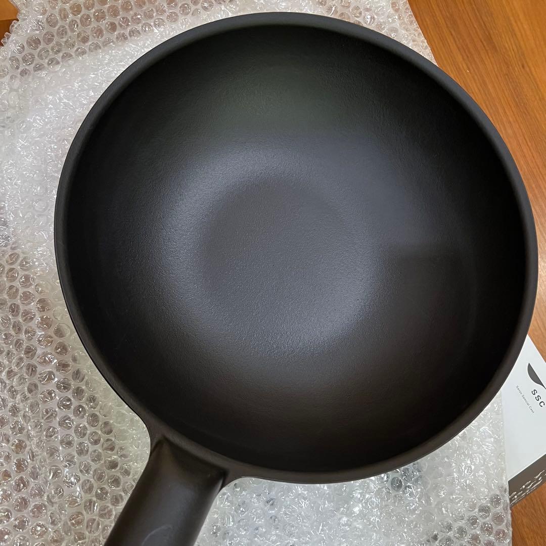 新品 SSC 鋳鉄製中華鍋 北京鍋29cm日本製三条 鋳物IH使用可14300円