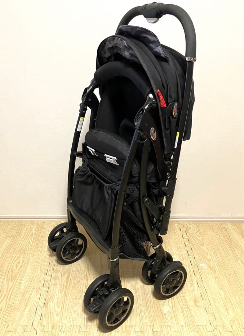 美品 送料無料 Aprica ベビーカー LUXUNA ラクーナ カモブラック