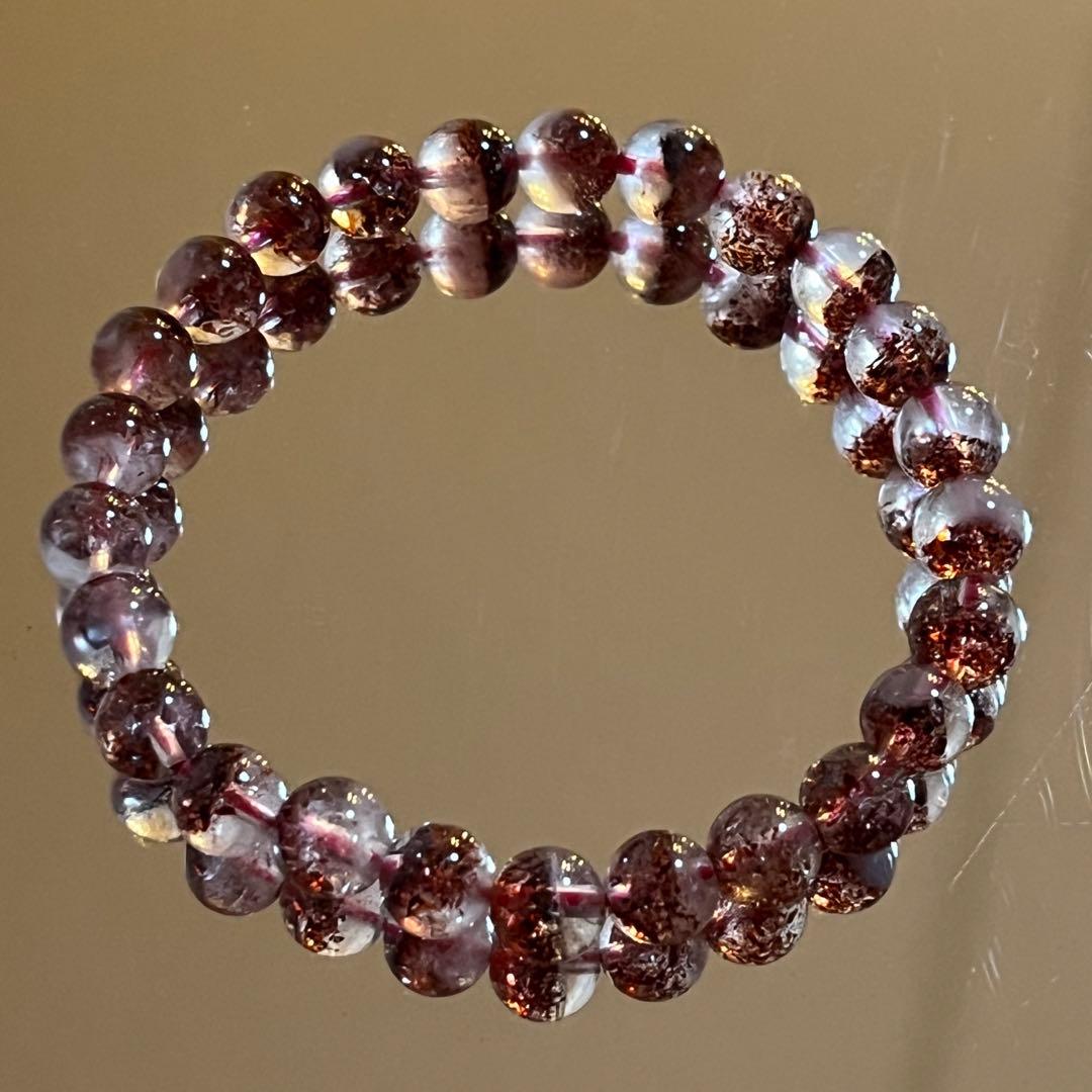 ＊天然石　レピドクロサイトインクォーツ　スーパーセブン ブレスレット＊