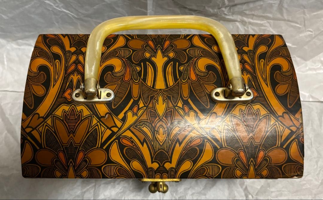 ロンドンアンティーク 木製バッグ(ボックス)