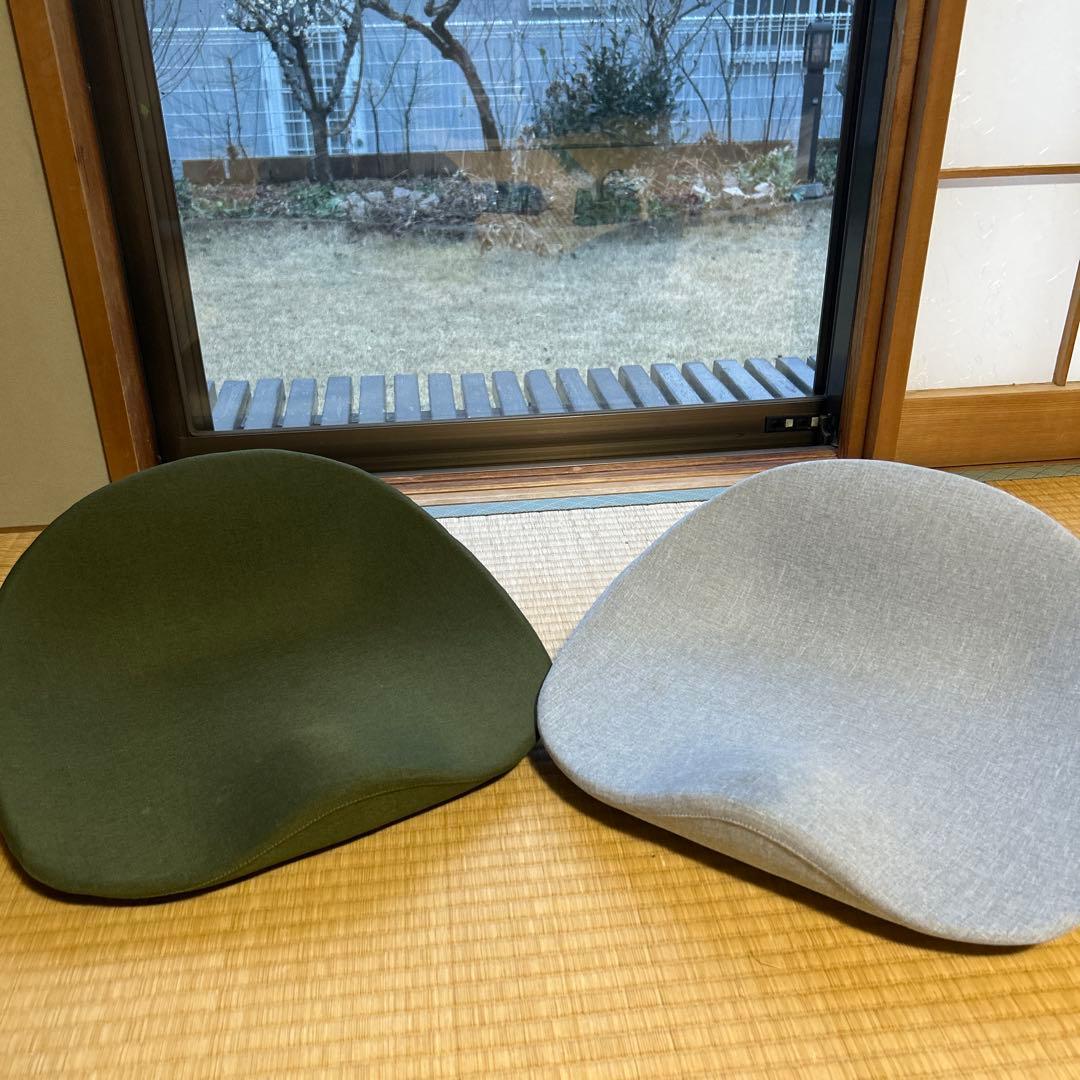 KURAシート　グリーン　グレー　円座クッション 2個セット