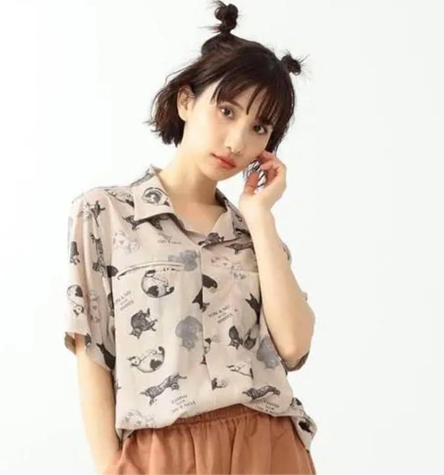 mmts 伊藤潤二 × mmts よん & むー シャツ Lサイズ