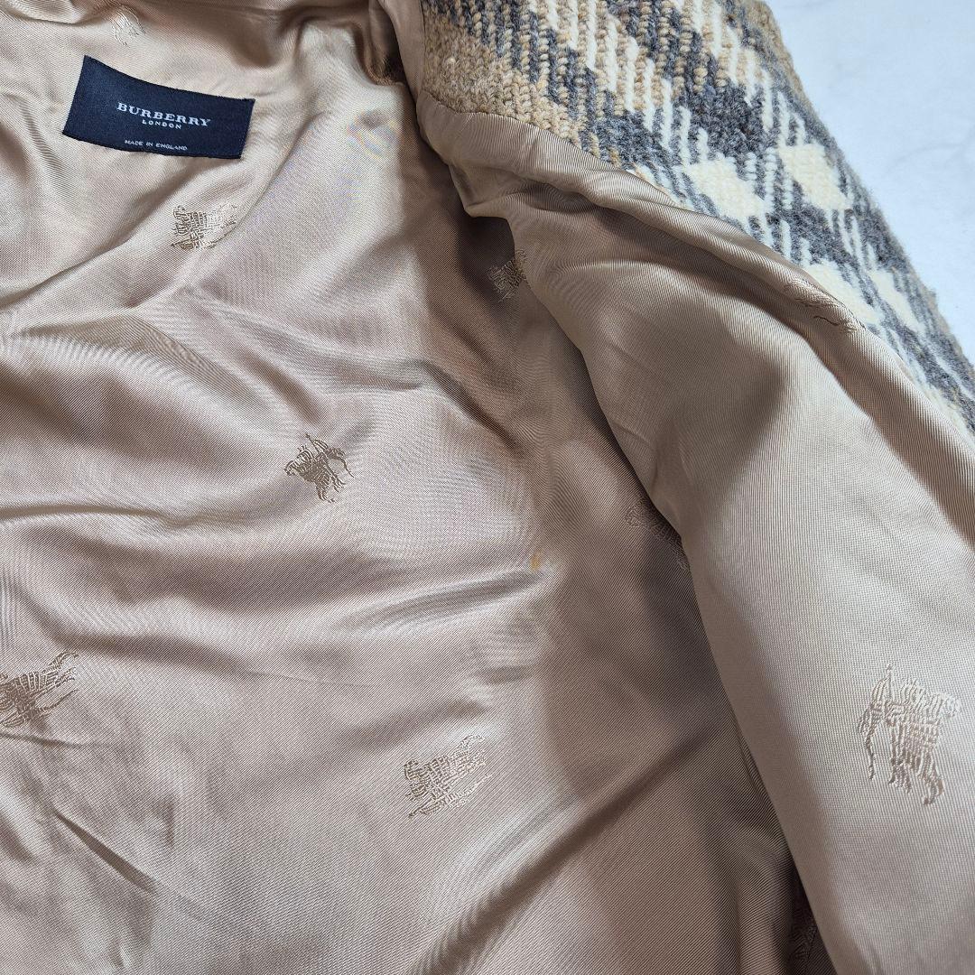 バーバリーロンドン ロングコートノバチェック 英国製 XL