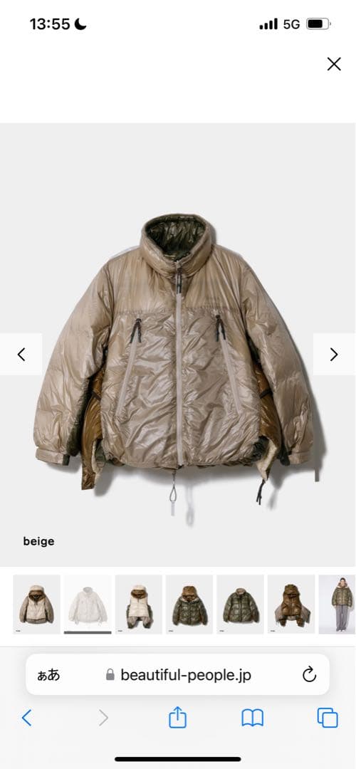 ジャケット・アウター NANGA multilayering down vest blouson