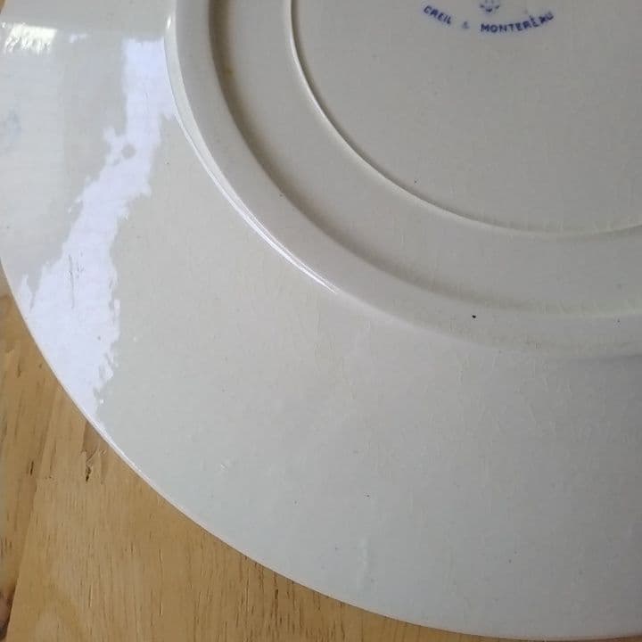 フランスアンティーク　クレイユモントローColbertディナー皿