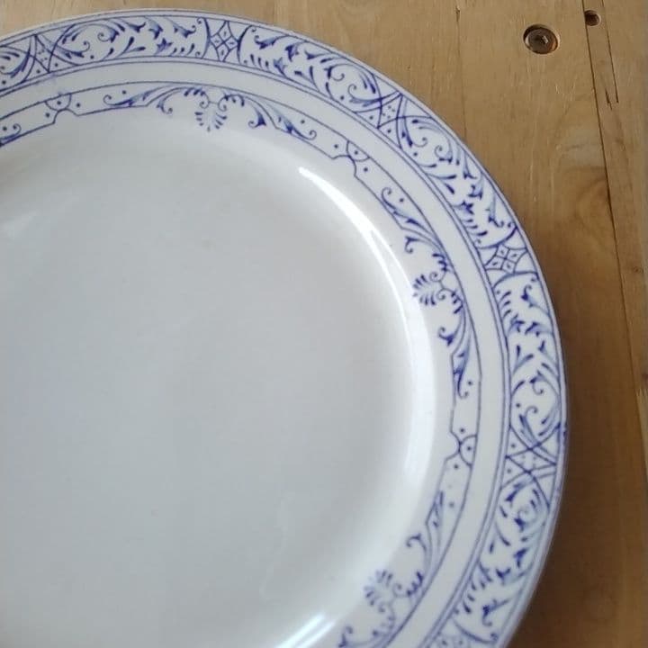 フランスアンティーク　クレイユモントローColbertディナー皿