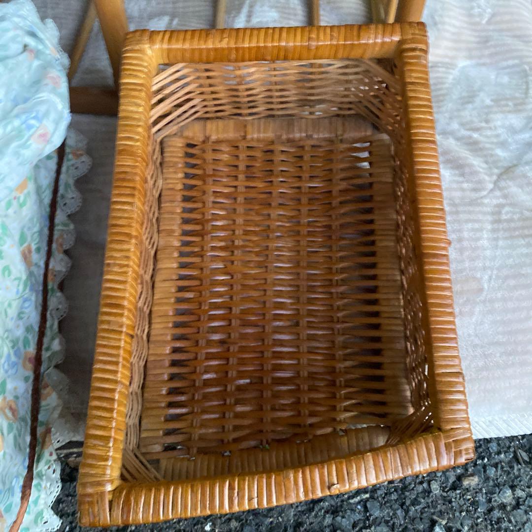 籐 ラタン ハンガーラック チェスト インテリア 昭和レトロ 当時物