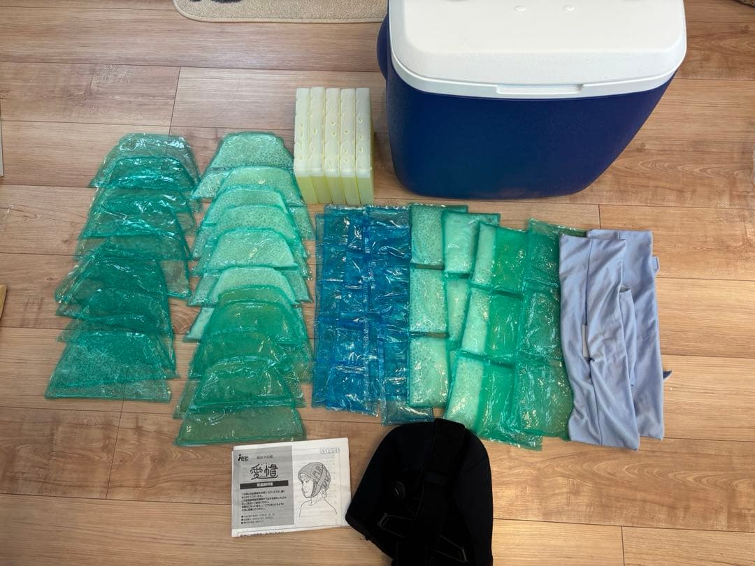 保冷剤セット 頭皮冷却帽子　愛帽