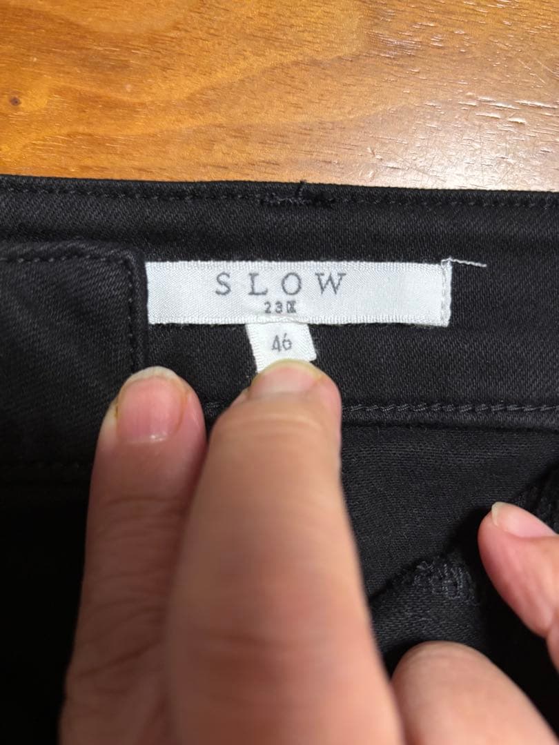 23区L 【SLOW/洗える】SLOW DENIM タイトストレート デニム