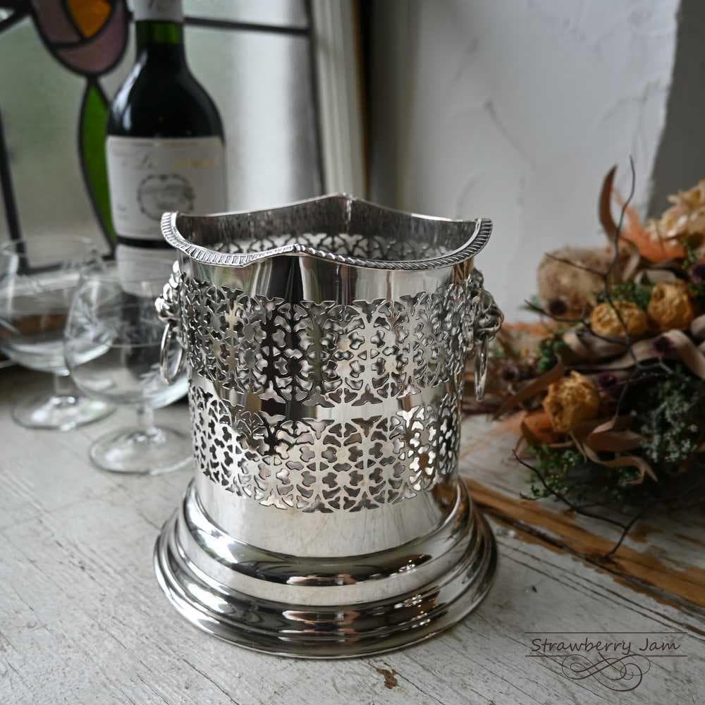 L3405-121 英国アンティーク シルバーP ボトルホルダー ワインホルダー