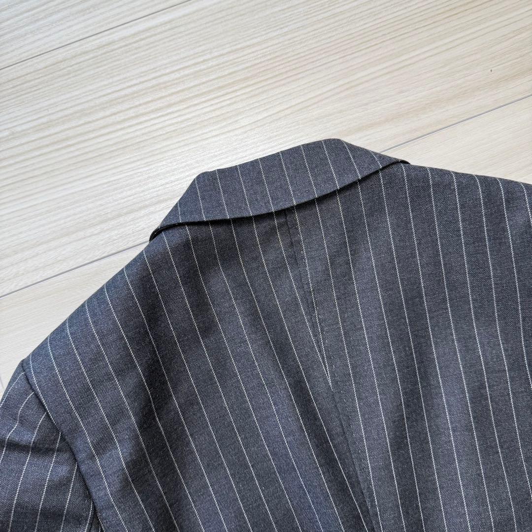 【美品】 ポールスミス ブラック パンツスーツ ストライプ 裏地花柄 総裏 2B