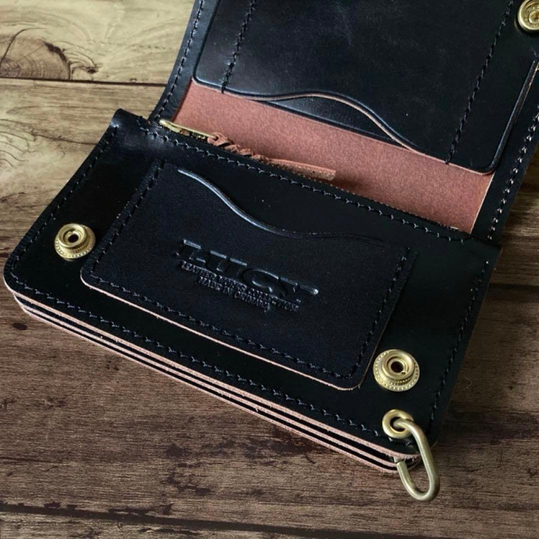 【こまきちふーかせ】ミドルトラッカーウォレット 3層【お札を折らずに収納】