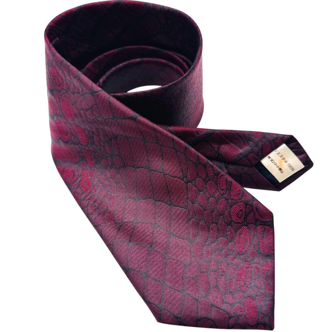 超希少 vintage ジャンポールゴルチエ オム ネクタイ クロコ型押し