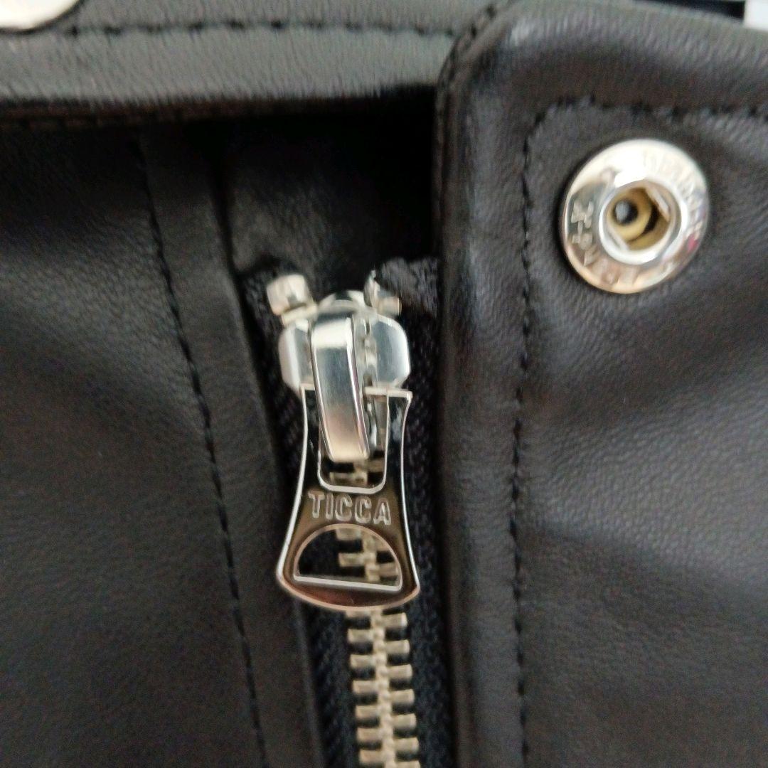 【美品】TICCA ダブルライダースジャケット ブラック サイズ3