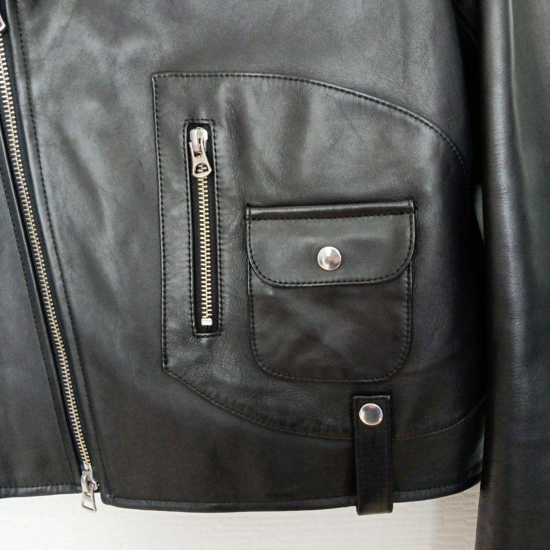 【美品】TICCA ダブルライダースジャケット ブラック サイズ3