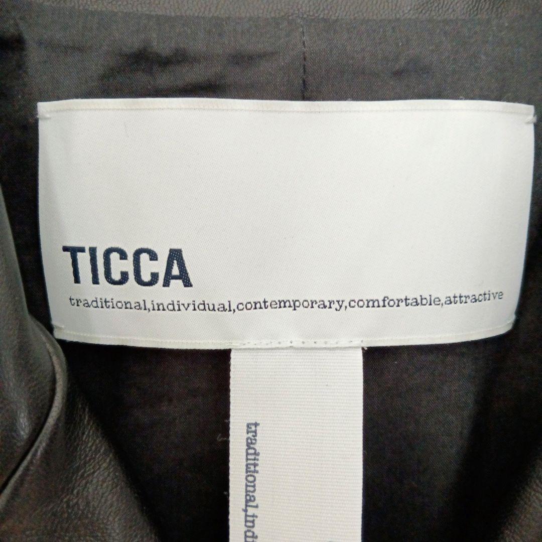 【美品】TICCA ダブルライダースジャケット ブラック サイズ3