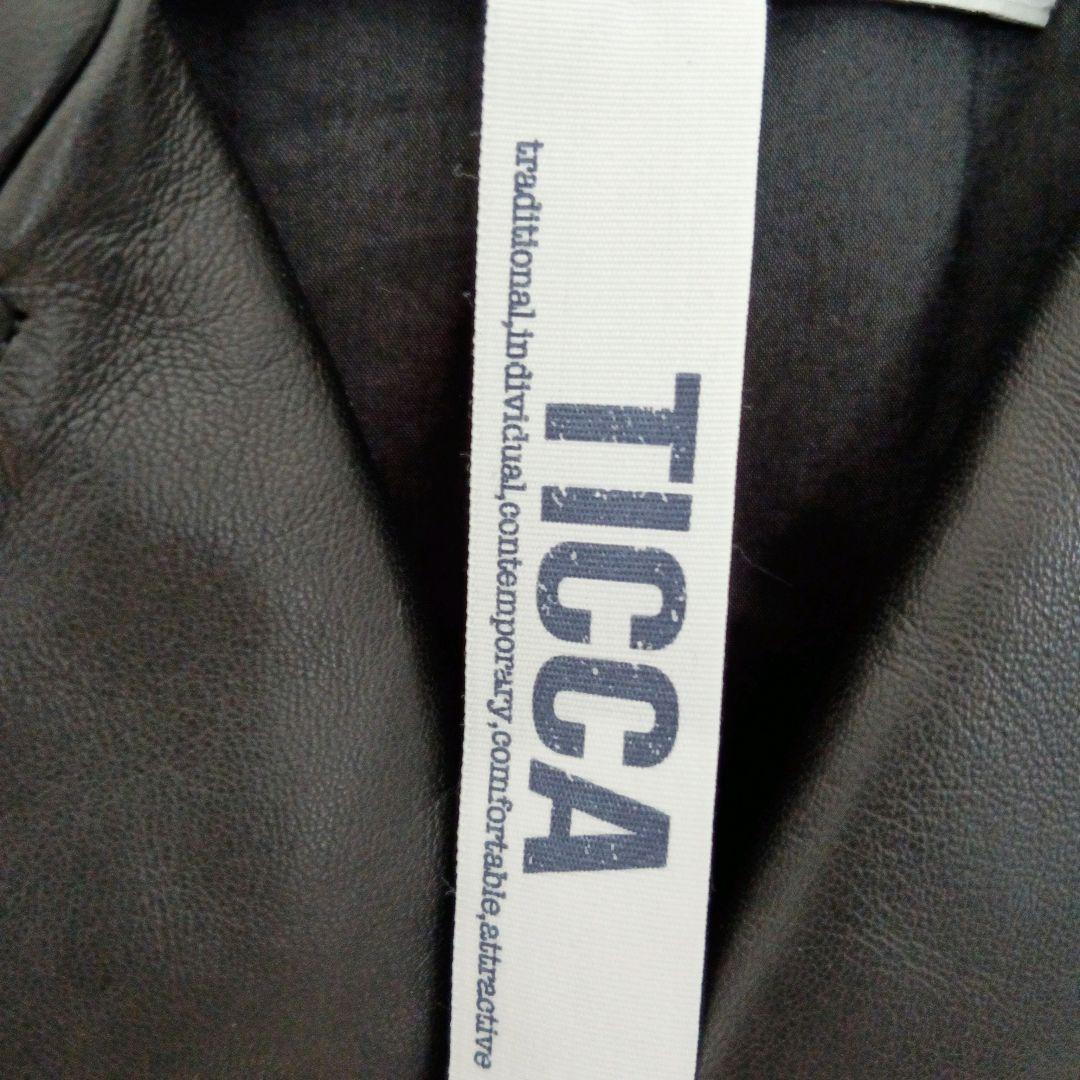 【美品】TICCA ダブルライダースジャケット ブラック サイズ3