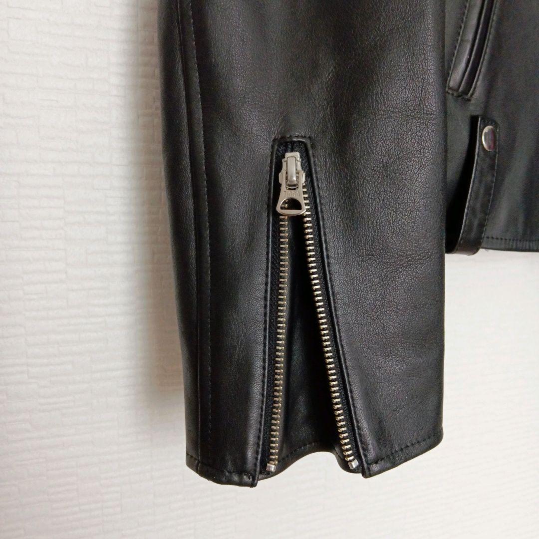【美品】TICCA ダブルライダースジャケット ブラック サイズ3