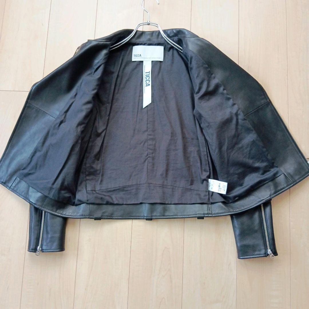 【美品】TICCA ダブルライダースジャケット ブラック サイズ3