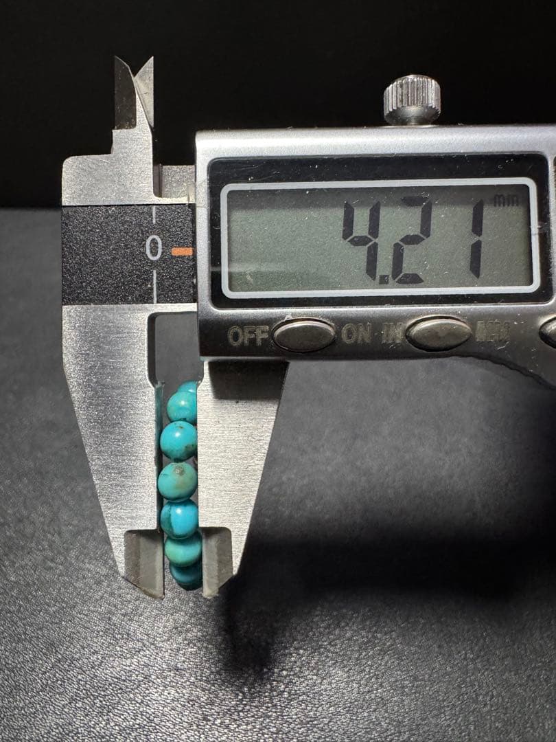 クロムハーツ ビーズ リング ターコイズ 4mm US6 12号 ブレスレット