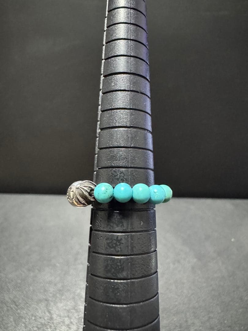 クロムハーツ ビーズ リング ターコイズ 4mm US6 12号 ブレスレット