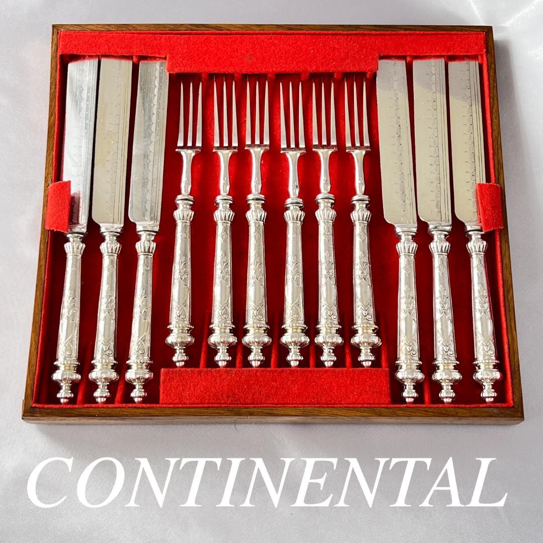 【英国】 デザート/フルーツセット ナイフ/フォーク 12本トレー